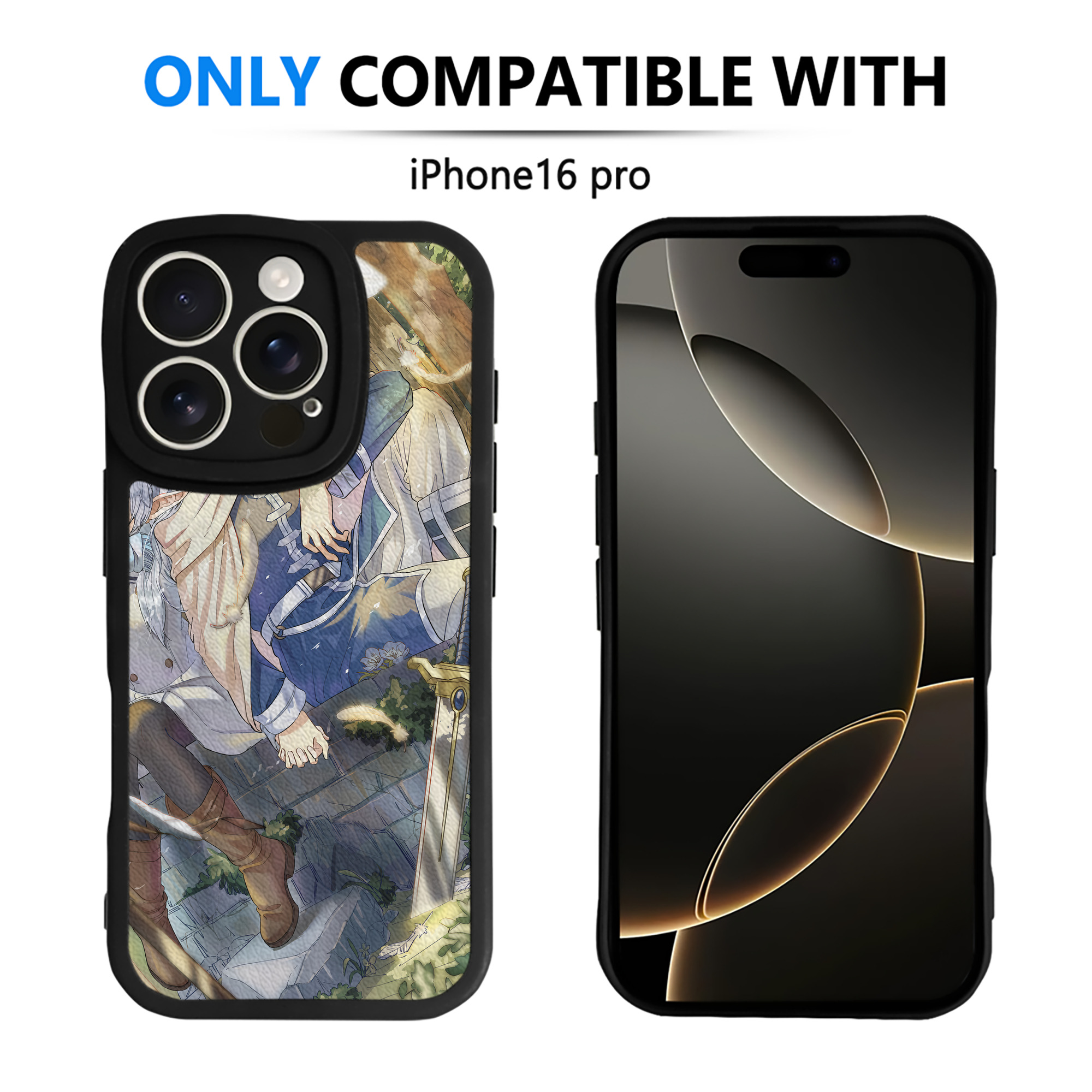 （画像用） 葬送のフリーレン Frieren 【iPhone 16シリーズ対応】シリコンスマホケース（レザー調） 材質：シリコン